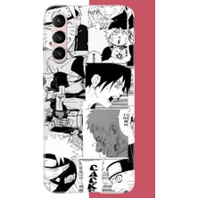 Aksesuarist Samsung Galaxy S21 Uyumlu Naruto Kolaj2 Baskılı Silikon Kılıf