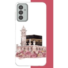 Aksesuarist Samsung Galaxy M13-M23 Uyumlu Çiçekli Kabe.jpeg Baskılı Silikon Kılıf