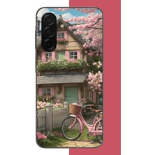 Aksesuarist Samsung Galaxy A26 Uyumlu Pembe Bisiklet Baskılı Silikon Kılıf