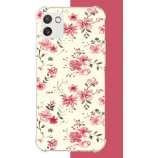 Aksesuarist Samsung Galaxy A03 Uyumlu Kırmızı Pattern Baskılı Silikon Kılıf