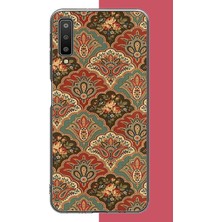 Aksesuarist Samsung Galaxy A7 2018 Uyumlu Çini Motif Baskılı Silikon Kılıf