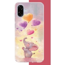 Aksesuarist Samsung Galaxy A07 Uyumlu Minik Fil Baskılı Silikon Kılıf