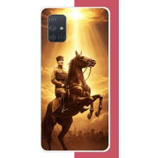 Aksesuarist Samsung Galaxy A71 Uyumlu Atatürk5 Baskılı Silikon Kılıf