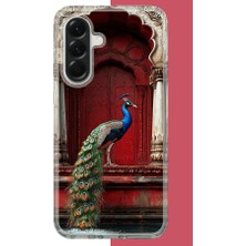 Aksesuarist Samsung Galaxy A16 Uyumlu Su Kenarındaki Tavus Kuşu Baskılı Silikon Kılıf