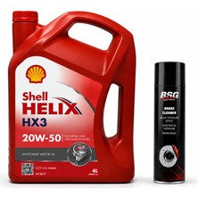 Shell Helix Hx3 20W-50 Motor Yağı 4 Litre + Balata Spreyi 500 ml