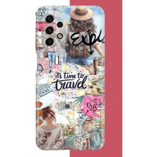 Aksesuarist Samsung Galaxy A33 Uyumlu Travel3 Baskılı Silikon Kılıf