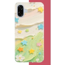 Aksesuarist Samsung Galaxy A07 Uyumlu Tuvalde Renkli Yıldız Baskılı Silikon Kılıf