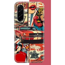 Aksesuarist Samsung Galaxy A36 Uyumlu Retro Baskılı Silikon Kılıf