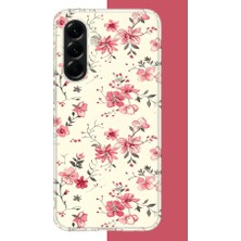 Aksesuarist Samsung Galaxy A56 Uyumlu Kırmızı Pattern Baskılı Silikon Kılıf