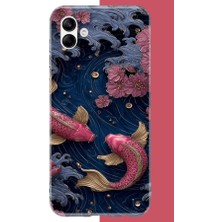 Aksesuarist Samsung Galaxy A06 Uyumlu Kırmızı Balıklar Baskılı Silikon Kılıf