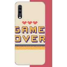 Aksesuarist Samsung Galaxy A70 Uyumlu Game Over Baskılı Silikon Kılıf