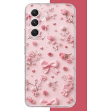 Aksesuarist Samsung Galaxy A17 Uyumlu Pembe Fiyonk Gül.jpeg Baskılı Silikon Kılıf