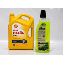 Shell Helix Hx5 Dizel 10W-30 7 Litre + Oto Şampuan 1000 ml