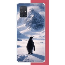 Aksesuarist Samsung Galaxy A71 Uyumlu Nihilist Penguen2 Baskılı Silikon Kılıf