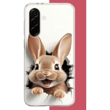 Aksesuarist Samsung Galaxy A36 Uyumlu Mutlu Tavşan Baskılı Silikon Kılıf