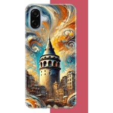 Aksesuarist Samsung Galaxy A07 Uyumlu Galata Baskılı Silikon Kılıf