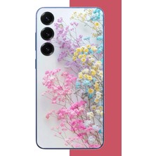 Aksesuarist Samsung Galaxy S25 Plus Uyumlu Renkli Çiçek Baskılı Silikon Kılıf