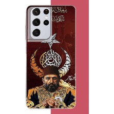 Aksesuarist Samsung Galaxy S21 Ultra Uyumlu Abdulhamit Baskılı Silikon Kılıf