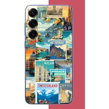 Aksesuarist Samsung Galaxy S25 Plus Uyumlu Kart Postal Kolaj Baskılı Silikon Kılıf