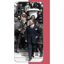 Aksesuarist Samsung Galaxy A70 Uyumlu Atatürk 3 Baskılı Silikon Kılıf
