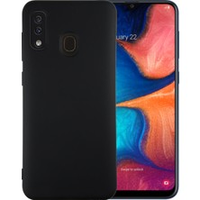 Caseart Samsung Galaxy A20 ile Uyumlu Kılıf Premium Siyah Ince Kamera Korumalı Silikon Kapak