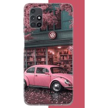 Aksesuarist Samsung Galaxy M51 Uyumlu Pembe Vos Vos Baskılı Silikon Kılıf