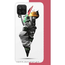 Aksesuarist Samsung Galaxy A22-M22-M32 Uyumlu Filistin Harita Baskılı Silikon Kılıf
