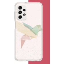 Aksesuarist Samsung Galaxy A33 Uyumlu Origami Kuş Baskılı Silikon Kılıf