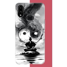 Aksesuarist Samsung Galaxy A10S Uyumlu Samuray Baskılı Silikon Kılıf