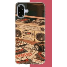 Aksesuarist Samsung Galaxy A07 Uyumlu 90'lar Kaset2 Baskılı Silikon Kılıf
