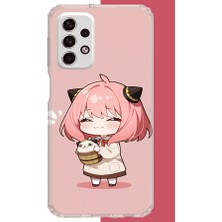 Aksesuarist Samsung Galaxy A73 Uyumlu Kawaii Küçük Kız Baskılı Silikon Kılıf