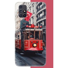 Aksesuarist Samsung Galaxy M51 Uyumlu Taksim1 Baskılı Silikon Kılıf