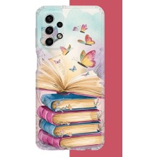 Aksesuarist Samsung Galaxy A33 Uyumlu Kelebekli Kitaplar Baskılı Silikon Kılıf