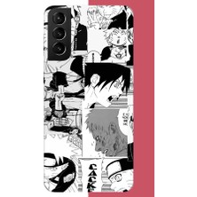 Aksesuarist Samsung Galaxy S21 Plus Uyumlu Naruto Kolaj2 Baskılı Silikon Kılıf