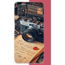 Aksesuarist Samsung Galaxy M51 Uyumlu Paloroid Kamera Baskılı Silikon Kılıf