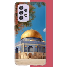 Aksesuarist Samsung Galaxy A72 Uyumlu Kudüs3 Baskılı Silikon Kılıf