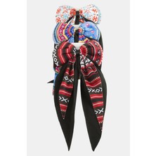 Bijuteri Net Kilim Desenli Siyah Kuyruklu Otomatik Toka 24 cm