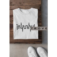 Tarzsokak Unısex Kadın Erkek Yeditepe Istanbul Siyah Beyaz % 100 Pamuk Tasarım T-Shirt