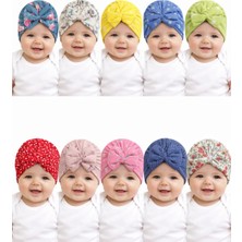 Albimama Kız Bebek Fiyonklu Penye Bere
