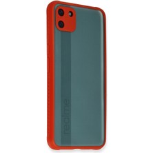 TeknoKapsül Realme C11 Kılıf Miami Şeffaf Silikon - Kırmızı