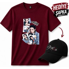 BarsDepo Hyunjın Thıs That Tişört, Premıum Kalite Unisex Çocuk / Yetişkin (Şapka Hediyeli)