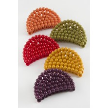 Bijuteri Net Oval Renkli Mandal Toka 6 cm