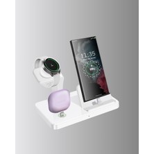 Fantastik Store 4’lü Kablosuz Şarj Standı iPhone Watch ve Airpods Çoklu Şarjlı - Lisinya