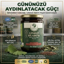 1 x 420 gr Ginkgo Biloba'lu Bitkisel Karışımlı Macun - Bal, Harnup Pekmezi, Oğul Otu ve Polen İçerikli Lokman Hekim Hayat