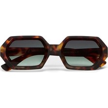 Okkia Andrea Altıgen Unisex Güneş Gözlüğühavana / Lens : Yeşil OK022CH-GR