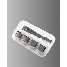 Fantastik Store Paslanmaz Çelikten Üretilmiş Metal Buz Küpü Seti ve Buz Klipsi - Lisinya