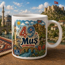 Ajans 313 Muş Temalı Memleket Kupası – 49 Muş Folklorik Tasarımlı Seramik Kupa