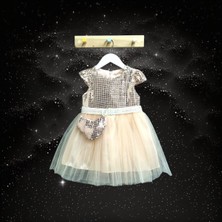 Baby Rose Kız Bebek Gold Silver Yazlık Abiye Elbise