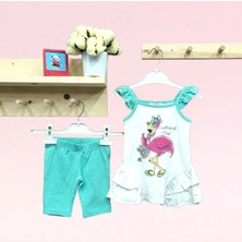 Çikoby Kız Bebek Taytlı Yazlık Takım