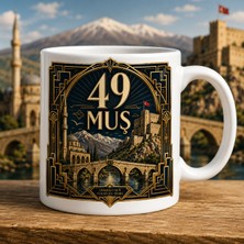 Ajans 313 Muş Temalı Memleket Kupası – 49 Muş Art Deco Tasarımlı Seramik Kupa